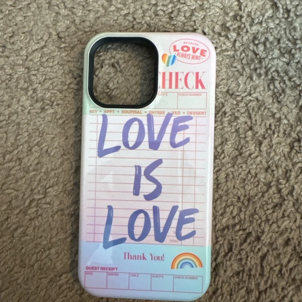 Casely iPhone 15 Pro Max MagSafe Case – “Love Is Love” Rainbow – Like New